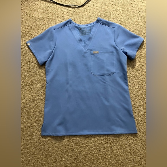women's figs catarina ceil blue scrub top - Picture 1 of 7